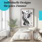Preview: Schlafzimmer Deko: Modernes Schlafzimmer mit "Plattenspieler" Poster. Wanddeko für Musikliebhaber.
