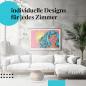 Preview: Pop-Art Poster "Pop Art Frau": Illustration mit blauer Haaren & Sonnenbrille