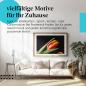 Preview: Leinwandbild "Rote Tulpe": Makroaufnahme, Wassertropfen - frische Farben & Details.