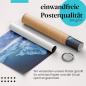 Preview: Gerolltes Poster "Fjordlandschaft". Winter & Berge, sicher verpackt.