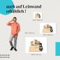 Preview: Shiba Inu Welpen: Leinwandbild. Korb, niedlich.