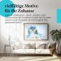 Preview: Stylisches Leinwandbild: Süßer Shih Tzu mit Lockenwicklern. Deko für alle Hundefans.