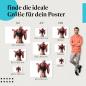 Preview: Entdecke die passende Postergröße: Sportliche Frau mit Sixpack, Hanteln, Fitness.