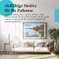 Preview: Stylisches Leinwandbild: Schwedische Sommerträume - Rote Holzhütten am Seeufer. Preview: Stylisches Leinwandbild: Schwedische Sommerträume - Rote Holzhütten am Seeufer.