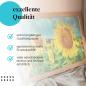 Preview: "Sonnenblumenfeld": Gerahmtes Wandbild - Blauer Himmel.