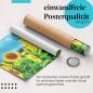 Preview: Gerolltes Poster "Sonnenblumenfeld", Himmel, blau.