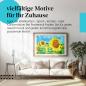 Preview: Dieses Leinwandbild mit dem Sonnenblumenfeld ist ein Hingucker und versprüht gute Laune.