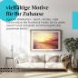 Preview: Leinwandbild "Straße & Blumen": Rosa Blütenmeer, Sonnenuntergang - ein romantischer Anblick.