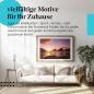 Preview: Dieses Leinwandbild mit dem Sonnenuntergang am Meer ist ein Hingucker und versprüht Romantik.