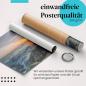 Preview: "Sonnenuntergang": Gerolltes Poster, Meer, Felsen, Gold.
