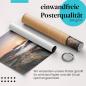 Preview: Gerolltes Poster "Sonnenuntergang an der Küste". Ruhe & Entspannung, sicher verpackt.