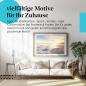 Preview: Leinwandbild "Sonnenuntergang am Meer": Goldenes Licht, Wellen & Felsen - atemberaubend.