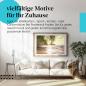 Preview: Dieses Leinwandbild mit dem Sonnenuntergang am Strand versprüht Urlaubsfeeling und Romantik.