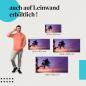 Preview: Palmen: Leinwandbild. Silhouette, Strand, Sonnenuntergang.