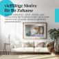 Preview: Stylisches Leinwandbild: Verspieltes Kätzchen mit Wolle. Wanddeko für Katzenliebhaber.
