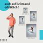 Preview: "Tänzerin springt vor Freude" Leinwandbild. Finde die ideale Größe für dein Zuhause & setze Akzente mit Kunst!