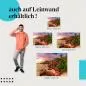 Preview: Strand: Leinwandbild. Granitfelsen, Palmen, türkis, Sonnenuntergang. Preview: Strand: Leinwandbild. Granitfelsen, Palmen, türkis, Sonnenuntergang.