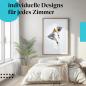 Preview: Schlafzimmer Deko: "Ausdruckstanz" Poster. Wanddeko im minimalistischen Schlafzimmer.