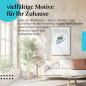 Preview: Stylisches Leinwandbild: Energiegeladene Tänzerin springt in die Luft.