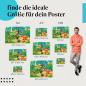 Preview: Herbstliche Stimmung: "Herbstlicher Spaziergang" - Poster mit Tieren & Äpfeln
