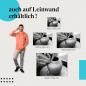 Preview: Töpfer: Leinwandbild. Schwarz-Weiß, Handwerk.