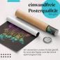 Preview: Gerolltes Poster "Traumfänger". Buntes Design mit Mandala, sicher verpackt.