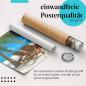 Preview: Gerolltes Poster "Strandparadies". Urlaubsfeeling, sicher verpackt.