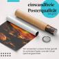 Preview: Gerolltes Poster "Tropischer Sonnenuntergang", Palmenstrand.