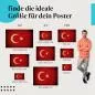 Preview: Türkei Flagge Poster: Used-Look - jetzt Postergröße wählen! Preview: Türkei Flagge Poster: Used-Look - jetzt Postergröße wählen!