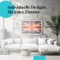 Preview: Schlafzimmer Deko: Modernes Schlafzimmer mit "Union Jack" Poster. Wanddeko für England-Fans. Preview: Schlafzimmer Deko: Modernes Schlafzimmer mit "Union Jack" Poster. Wanddeko für England-Fans.