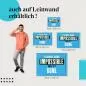 Preview: "Motivationszitat" Leinwandbild in blau: "It always seems impossible until it's done." In verschiedenen Grössen erhältlich. Preview: "Motivationszitat" Leinwandbild in blau: "It always seems impossible until it's done." In verschiedenen Grössen erhältlich.
