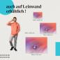 Preview: Wassertropfen: Leinwandbild. Blütenblatt, rosa.