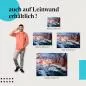 Preview: Winterlandschaft: Leinwandbild. Zugefrorener Fluss, Raureif, Sonne. Preview: Winterlandschaft: Leinwandbild. Zugefrorener Fluss, Raureif, Sonne.
