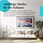 Preview: Leinwandbild "Winterlandschaft": Zugefrorener Fluss, verschneite Bäume - winterliche Idylle. Preview: Leinwandbild "Winterlandschaft": Zugefrorener Fluss, verschneite Bäume - winterliche Idylle.