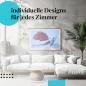 Preview: Schlafzimmer Deko: Minimalistisches Schlafzimmer mit "Wintercamping" Poster. Wanddeko für Outdoor-Fans.