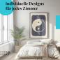 Preview: Yin Yang Poster: "Yin Yang Symbol" - Schwarz-weiß & Vintage-Stil