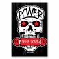 Preview: "Power Skateboard" - ein stylischer Print im Graffiti-Stil mit Totenkopf und Skateboard.