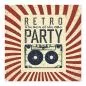 Preview: Retro Party Flyer: Kassette & Schriftzug "Retro Party - Das Beste der 80er". Preview: Retro Party Flyer: Kassette & Schriftzug "Retro Party - Das Beste der 80er".