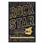 Preview: Konzertposter im Retro-Stil: Gitarre, Sterne & Schriftzug "Rock Star New York Music Life".