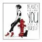 Preview: Fashion-Illustration: Frau mit Katze & Zitat "Wahre Schönheit...", sein. Preview: Fashion-Illustration: Frau mit Katze & Zitat "Wahre Schönheit...", sein.