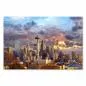 Preview: Die Skyline von Seattle mit der Space Needle im warmen Licht des Sonnenuntergangs – ein atemberaubendes Panorama.