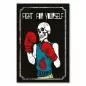 Preview: Skelett mit Boxhandschuhen & -Outfit in Kampfpose. Schriftzug: "Fight for yourself", "Boxing". Preview: Skelett mit Boxhandschuhen & -Outfit in Kampfpose. Schriftzug: "Fight for yourself", "Boxing".