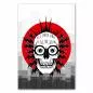 Preview: Ein cooler Totenkopf mit Irokesen-Frisur und Brille steht vor einer Stadtkulisse. Auf dem Bild steht der Spruch "All Pain and Still No Gain". Preview: Ein cooler Totenkopf mit Irokesen-Frisur und Brille steht vor einer Stadtkulisse. Auf dem Bild steht der Spruch "All Pain and Still No Gain".