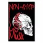 Preview: Ein stylischer Totenkopf trägt rote Kopfhörer und präsentiert den Schriftzug "Non-Stop Music". Das Design ist perfekt für Musikliebhaber. Preview: Ein stylischer Totenkopf trägt rote Kopfhörer und präsentiert den Schriftzug "Non-Stop Music". Das Design ist perfekt für Musikliebhaber.