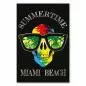 Preview: Ein Totenkopf mit Sonnenbrille, darin spiegeln sich Palmen. "Summertime Miami Beach" steht dabei. Preview: Ein Totenkopf mit Sonnenbrille, darin spiegeln sich Palmen. "Summertime Miami Beach" steht dabei.