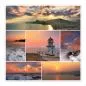Preview: Collage: Sonnenuntergänge am Meer, Wellen, Leuchtturm, Felsen. Preview: Collage: Sonnenuntergänge am Meer, Wellen, Leuchtturm, Felsen.