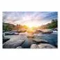 Preview: Sonnenuntergang am Fluss, Stromschnellen, Felsen, magisches Licht. Preview: Sonnenuntergang am Fluss, Stromschnellen, Felsen, magisches Licht.