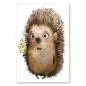 Preview: Igel mit Blumenkranz & Zweig, große Augen - Natur & Tierliebe. Preview: Igel mit Blumenkranz & Zweig, große Augen - Natur & Tierliebe.