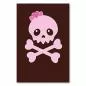 Preview: Pinker Totenkopf, Schleife, Kulleraugen, kleine rote Herzen - verspielt. Preview: Pinker Totenkopf, Schleife, Kulleraugen, kleine rote Herzen - verspielt.