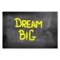 Preview: Schwarze Tafel, "Dream Big" in gelber Kreide - Motivation, Ziele. Preview: Schwarze Tafel, "Dream Big" in gelber Kreide - Motivation, Ziele.